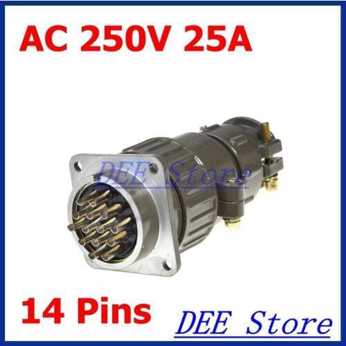 2.5mm Dia AC 250V 14 Pins Aviation Circular Plug Connector P32K4Q