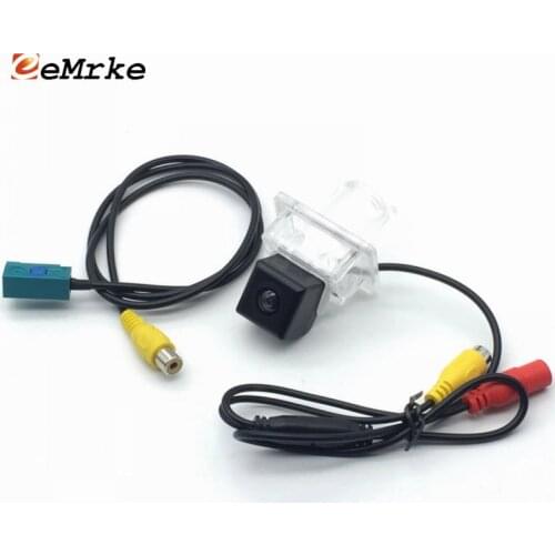 EEMRKE for Mercedes Benz C180 C200 C250 C280 C300 C350 C63 CCD Car Camera with Adaptor Fakra RCA Cable Plug to Original Screen