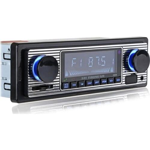Auto Car Radio Bluetooth Vintage Wireless MP3 Multimedia Player AUX USB FM 12V Classic Stereo Audio Player Car Electric