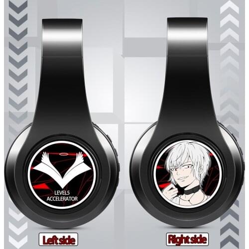 Wireless Silent Disco Headphone AnimeToaru Majutsu No Index Accelerator Bluetooth Headset for Game Sport Earphone with Mic