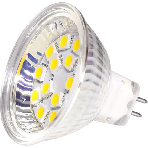 Free Shipment !!! 15 led MR16 Light Bulb 24V White/ Warm White SMD 5050 3W Dimmable 5pcs/lot