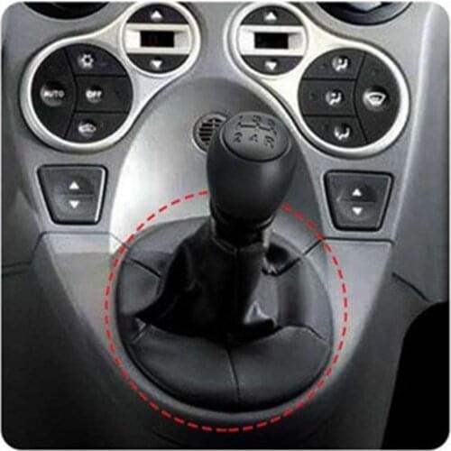 Car Gear Shift Knob Lever Stick Pen Gaiter Boot Cover Case Collar Ring Frame For FIAT PANDA 2003-2012 / 500 500C 2007-2012 2013