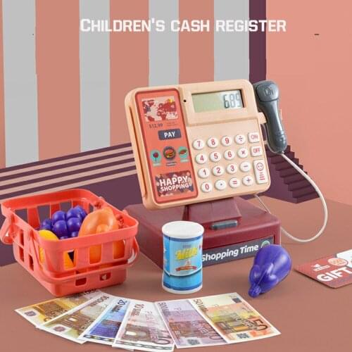 Kids Cash Register Calculator Childrens puzzle Play toy Girl Boy Simulation supermarket store shop shopping seller cosplay toys