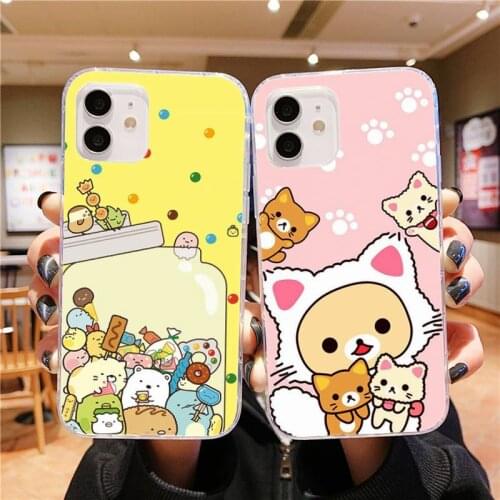 Kawaii Cat Japan Cute Phone Case for iPhone 8 7 6 6S Plus X 5S SE 2020 XR 11 pro XS MAX 12 12Mini