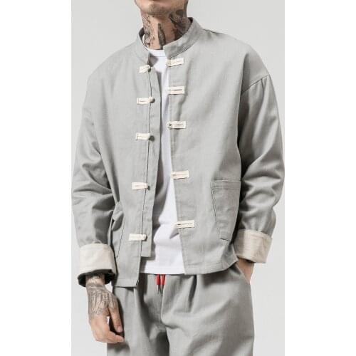 2020 Men Cotton Linen Sets Mens Tang Suit Jackets +Pants Male Kung Fu Traditional Chinese Men Wushu Tai Chi Hanfu Tracksuit 5XL