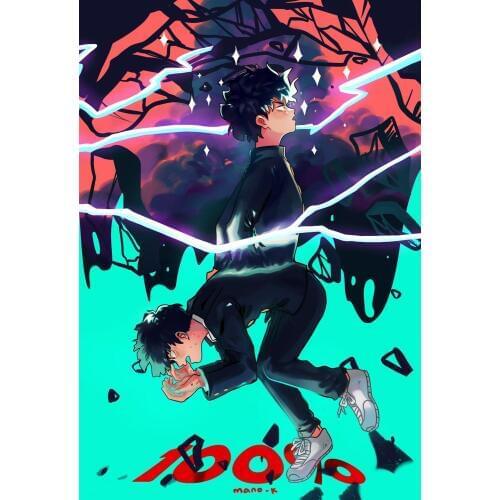 Lot style Choose Anime Mob Psycho 100 Art print Silk poster Home Wall Decor