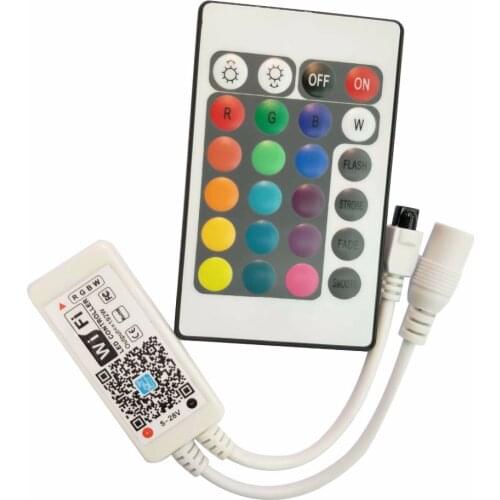 Mini Wifi Controller With 24Key Remote Controller For Led Strip RGB RGBW 5050 3528