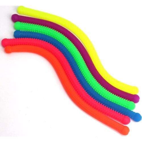 Soft Rubber Noodle Elastic Rope Toys Stretch String Decompression Toy Stretchy String Fidget Relief Stress Vent Toys ZLL