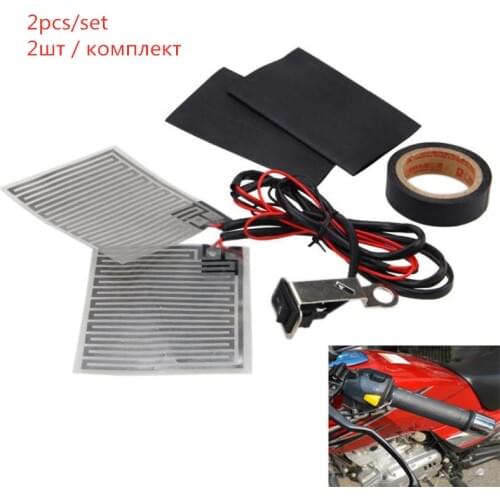 2pcs DIY electric 12V Heated Pad ATV Motorcycle Moto Motocross Accessories Heated Grips Inserts Handlebar Handle Hand Warmers