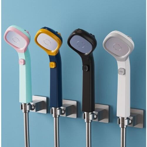 Shower Nozzle Household Water Heater Shower Head Pressurized Handheld Shower Hose Set Bath Accessories Four-Gear Water Outlet