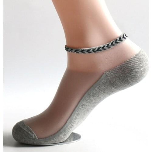 1Pairs Cotton Man Short Socks Fashion Men Silk Non-slip Invisible No Show Boat Socks Happy Summer Autumn Socks Slippers