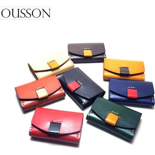 OUSSON New Leather Casual Short Wallet High Quality Clutch Bag Fashion Card Holder Short Purse