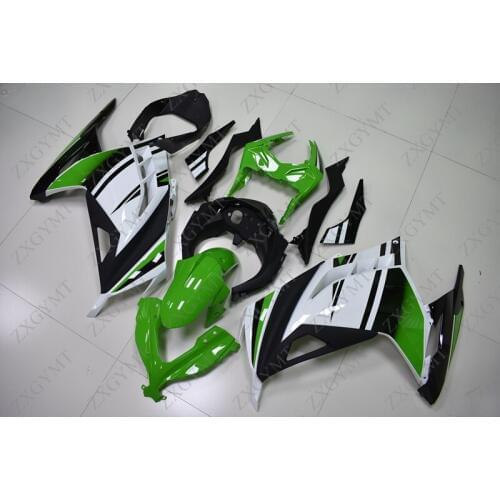 Motorcycle Fairing Zx300r 2013 - 2015 White Green Black Fairing Kits Zx300r 14 15 Fairings for Kawasaki Zx300r 14 15
