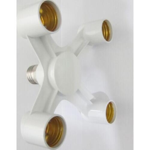 E27 to 4 heads E27 lamp base Light Lamp Bulbs Adapter Converter E27 LampAdapter lamp holder Free Shipping