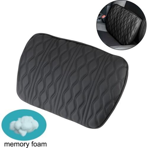 Memory Foam Car Headrest Pillow Leather Embroidered Lumbar Cushion Auto Neck Rest Headrest Cushion Seat Pillow Relieve Pain