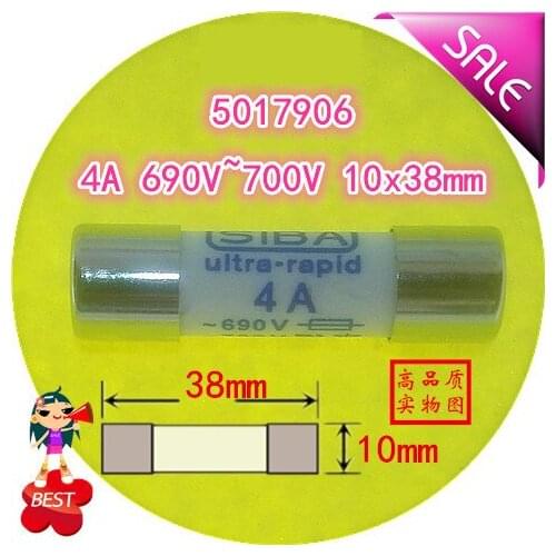 Fuse 4A 690V 700V 5017906 10x38mm fuse tube fuse