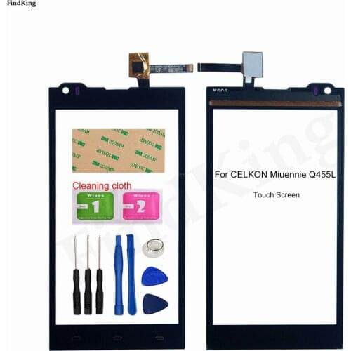 Touch Screen For Celkon Miuennie Q455L Touch screen Digitizer Sensor Front Glass Panel Replacement Part