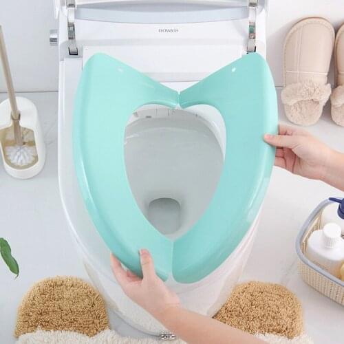 Folding Plastic Toilet Cover Personal Hygienic Seat Cushion Public Toilet Sanitary Pad Universal Toilet Mat Bathroom Accessories
