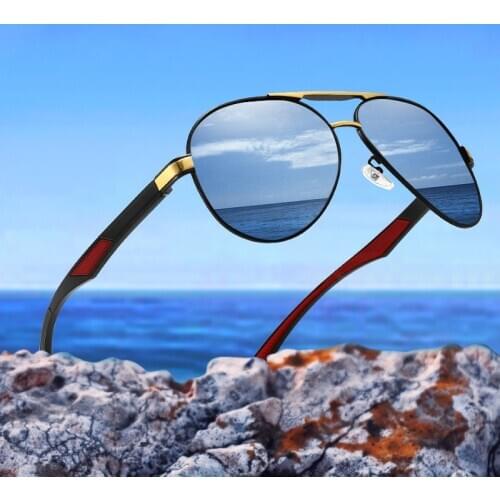 Aluminum Mens Sunglasses Dropshipping Polarized UV400 Lens No Brand Logo Temple Sunglasses Coating Mirror Glasses Oculos de sol