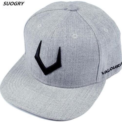 SUOGRY High Quality Grey Wool Snapback 3D Pierced Embroidery Hip Hop Cap Flat Bill Baseball Cap For Men And Women