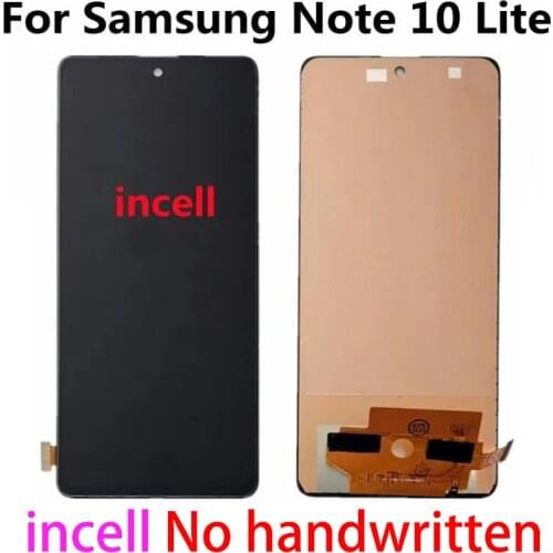 TFT Incell For Samsung Galaxy Note 10 lite Lcd N770F/DS N770F/DSM with Frame Display Touch Screen Digitizer note10 lite N770