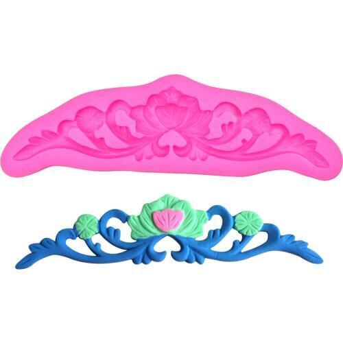 Embossed lace 3D Reverse sugar molding fondant cake silicone mold polymer clay molds pastry candy making decoration tool 0260