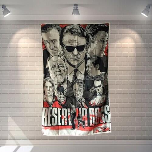 "Reservoir Dog" Classic Movies Cloth Flag Banners & Accessories Bar Billiards Hall Studio Theme Wall Hanging Decoration