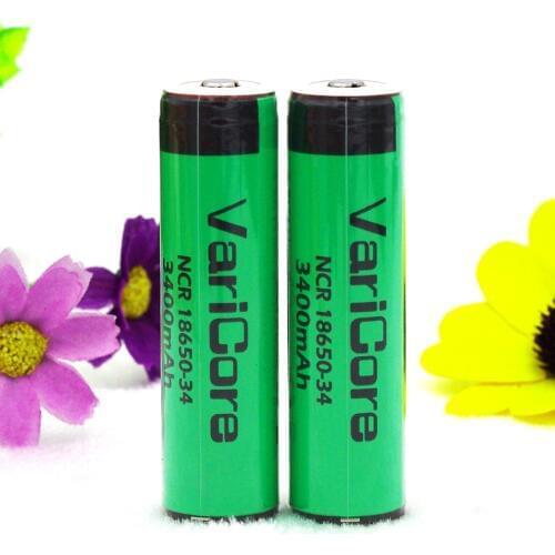 2PCS VariCore Protected Original Rechargeable Li-lon battery 18650 NCR18650-34 3400mah with PCB 3.7V For Flashlight batteries