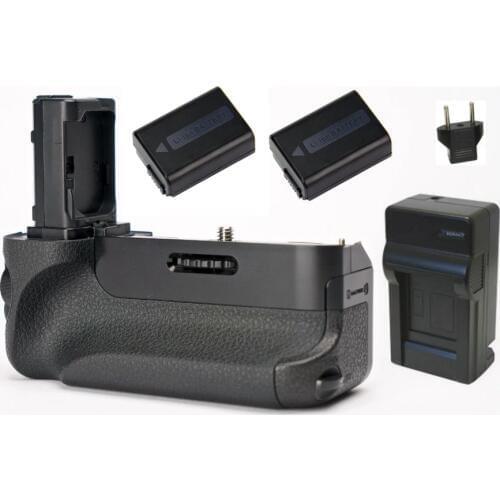 VG-C1EM VGC1EM Battery Grip + 2X NP-FW50 FW50 Battery+Charger for Sony a7/a7r/a7s Alpha 7 Alpha 7R Alpha 7S Cameras