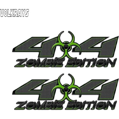 Volkrays 2 X Personality Car Sticker Cool Zombie 4X4 Accessories Waterproof Vinyl Decal for Polo Golf Audi C5 Opel Lada,7cm*20cm