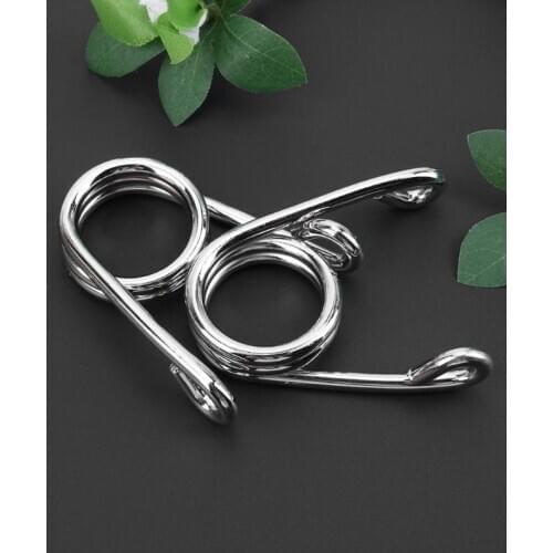 VODOOL 2pcs Motorcycle Chrome Custom Torsion Solo Seat Springs Motorbike Parts Accessories for Harley Chopper Bobber 1 Pair