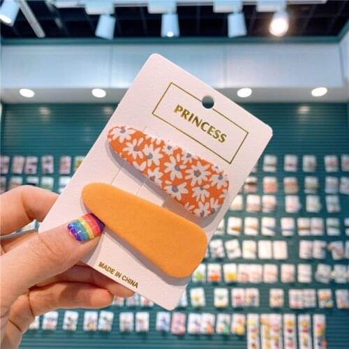 2pcs/set Korea New Childrens Hair Clip Babys Pure Color Hair Clips Ice Cream Sweet Hair Clip Girls Hair Accessories HairPins