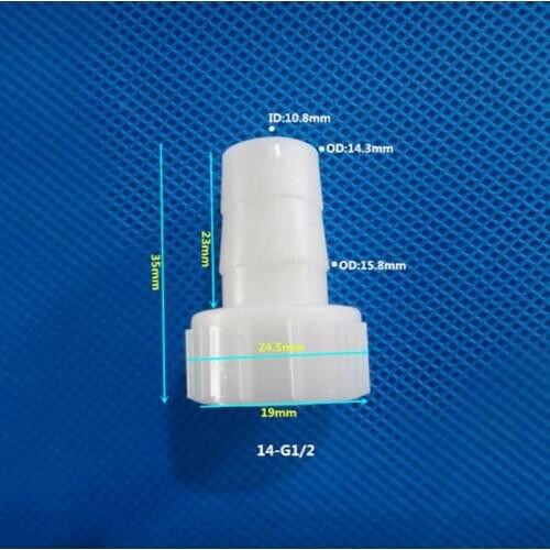1/2'' BSPP Female Thread to 14mm Pagoda Barbed Plastic Pipe Fitting Straight Coupling Hose Connector Water Tube Joint for Garden