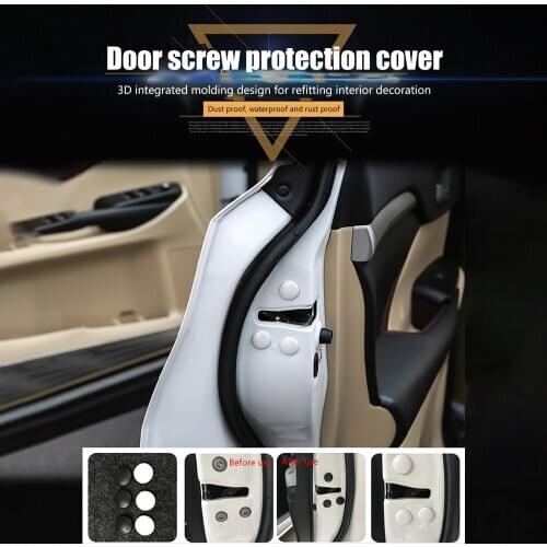 12PCS Car Door Lock Screw Cap Protection Cover Door Anti - Rust Screw Cap Universal Waterproof Door Screw Cover