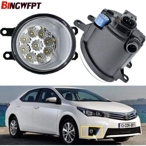 2PCS Fog Lamp Assembly Super Bright LED Fog Light For Toyota Corolla Avensis Camry Ractis Verso RAV 4 2003-2014 Halogen lamp