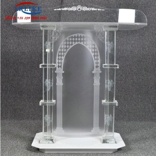 Acrylic Crystal Column Pulpit, Podium, Church Interior, Stained Glass, Pillars, Supports, Columns, Religion
