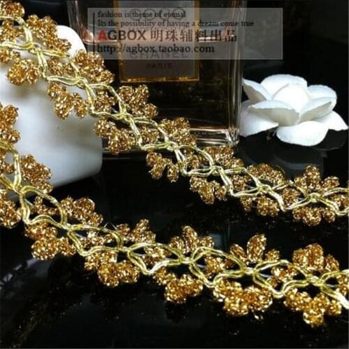 Free Shipping 5Yards Polyester 2Colors Beautiful Flower Venice Lace Applique Sewing Trims Craft LJ0003