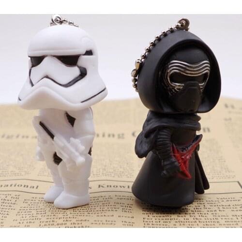 Disney Star Wars Keychain Ring 3D PVC Cartoon Mandalorian Keyring Anime Figure Action Figure Model Girl Children Gift Kids Toys