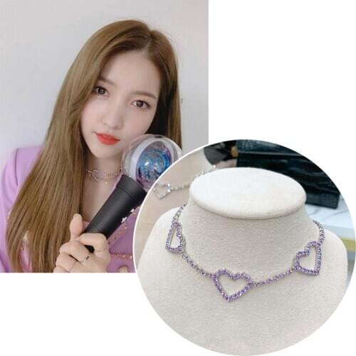 MENGJIQIAO 2020 Korean Sweet Elegant Heart Rhinestone Choker Jewelry For Women Girls Fashion Necklace Bijoux Colares Jewelry