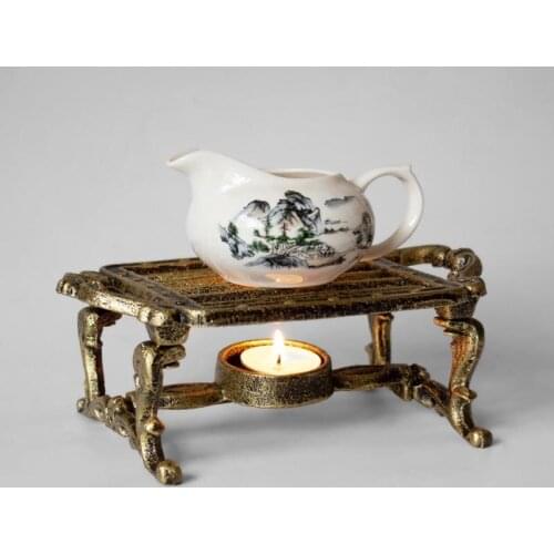 Japanese-style Cast Iron Warm Tea Stove Candle Holder Teapot Heating Base Coffee Milk Warmer Base Vintage Insulation Accessories