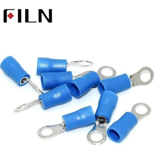 RV2-4S Blue Ring insulated terminal Cable Wire Connector suit 1.5-2.5mm Electrical Crimp Terminal 100PCS/Pack