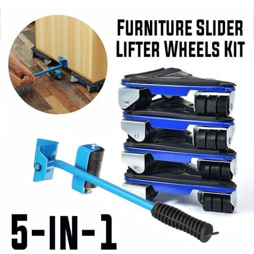 Max Load-Bearing 1000Kg Furniture Transport Lifter Shifter Metal Professional Heavy Duty Stuffs Moving Tool for Household Mover