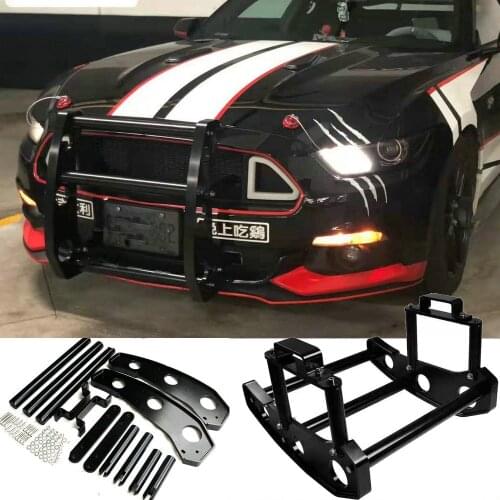 Front bumper beam bracket Safety bar anti-collision Trim for Ford Mustang bodykit 15-2019 barricade fender frame Spoiler Lip