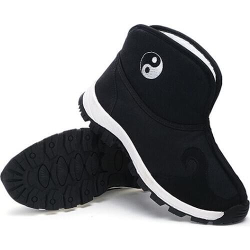 High quality winter warm taoism kung fu sneakers durable taoist snow boots zen tai chi martial arts shoes