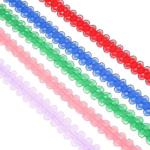 1M / 1.5cm Latest Green Lace Fabric Blue Lace Ribbon Trim Curtain Guipure Fabric Laces Sewing Trimmings Clothing dentelle LA58