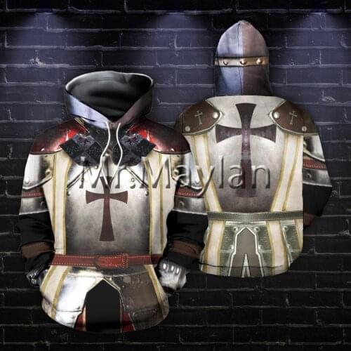 Knights Templar Art 3D Print jacket Men/women harajuku hoodie unisex casual streetwear sweatshirt pullover sudadera hombre Z-355