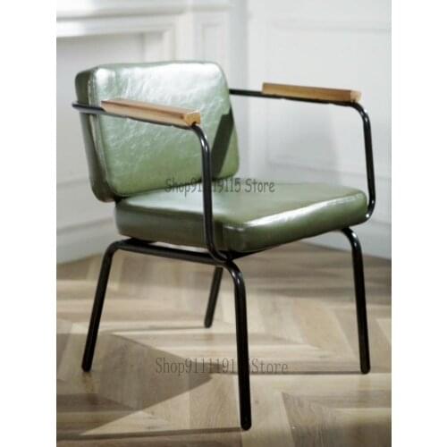 Industrial Style Retro Iron Chair Leisure Back Chair Coffee Shop Dining Chair Designer Creative Personality Chair Stool