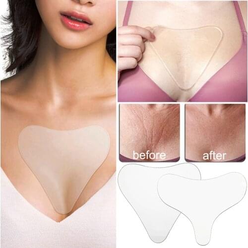 Reusable Anti Wrinkle Chest Pad Silicone Transparent Removal Patch Face Skin Care Anti Aging Breast Lifting Chest Patch Flesh