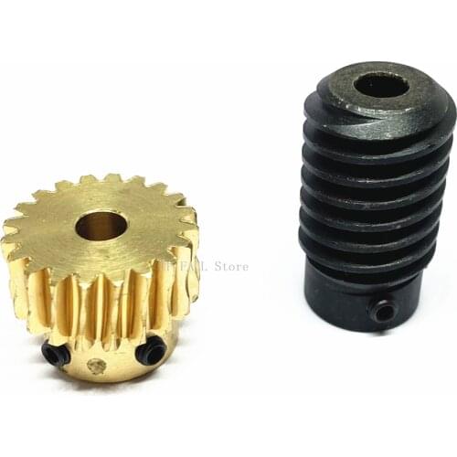 1M Worm Gear Reducer SET Self-Locking 1:10 1:20 6MM 8MM Right Angle Reversing Gearbox Corner gear