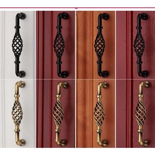 2021 New Birds Nest Shaped Handle Black American Imitation Brass Modern Wardrobe Cabinet Door Drawer Single Hole Knob Handle